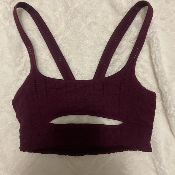 Free people maroon top/bra size xs/s - Picture 3 of 5